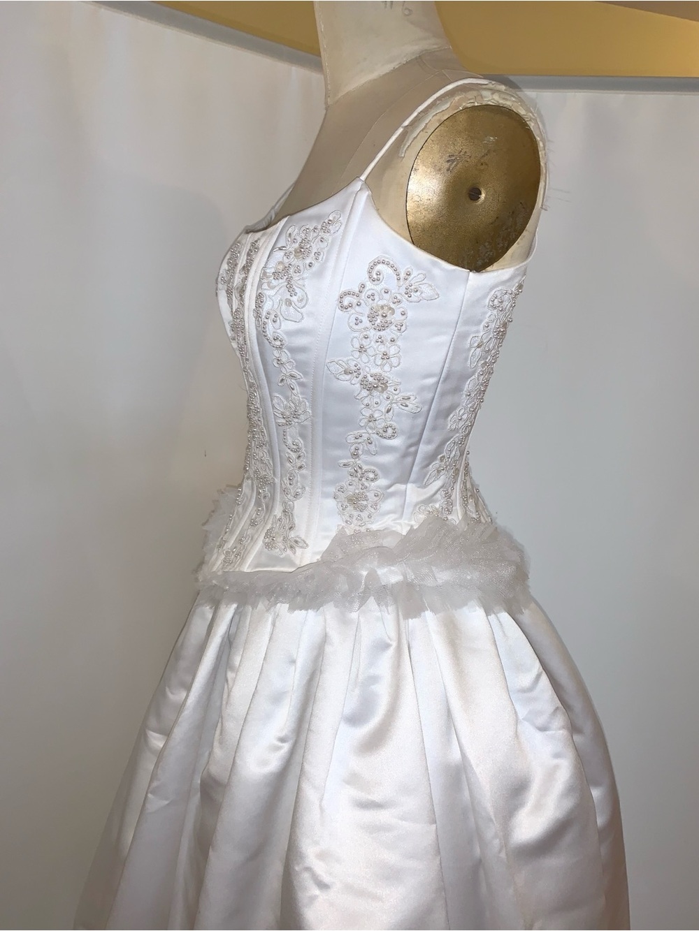 David’s Bridal Oleg Cassini Wedding ballgown style corset top Skirt 4 - Picture 8 of 10